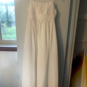 David's Bridal ivory girl's babydoll dress